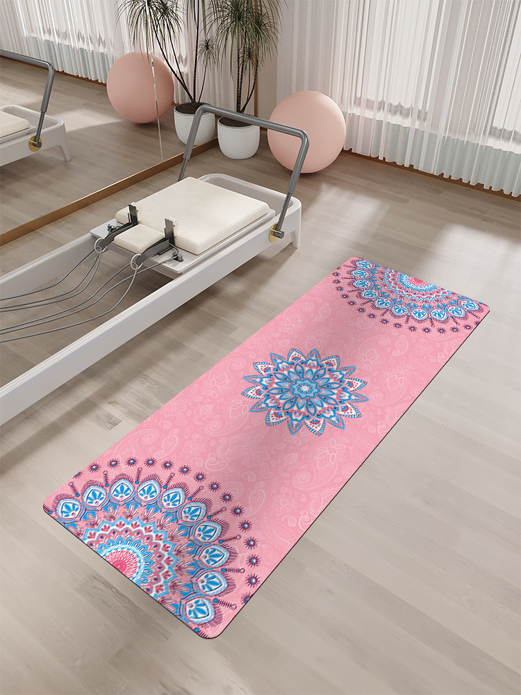 Picture of [Source Factory] Ultra-thin suede printing yoga mat rubber yoga mat foldable 1.5mm thick 5mm