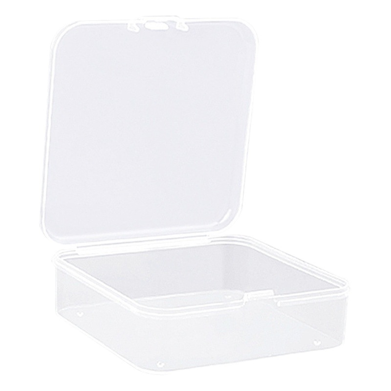Pp box transparent plastic small empty box rectangular flip storage box square accessories finishing product packaging box