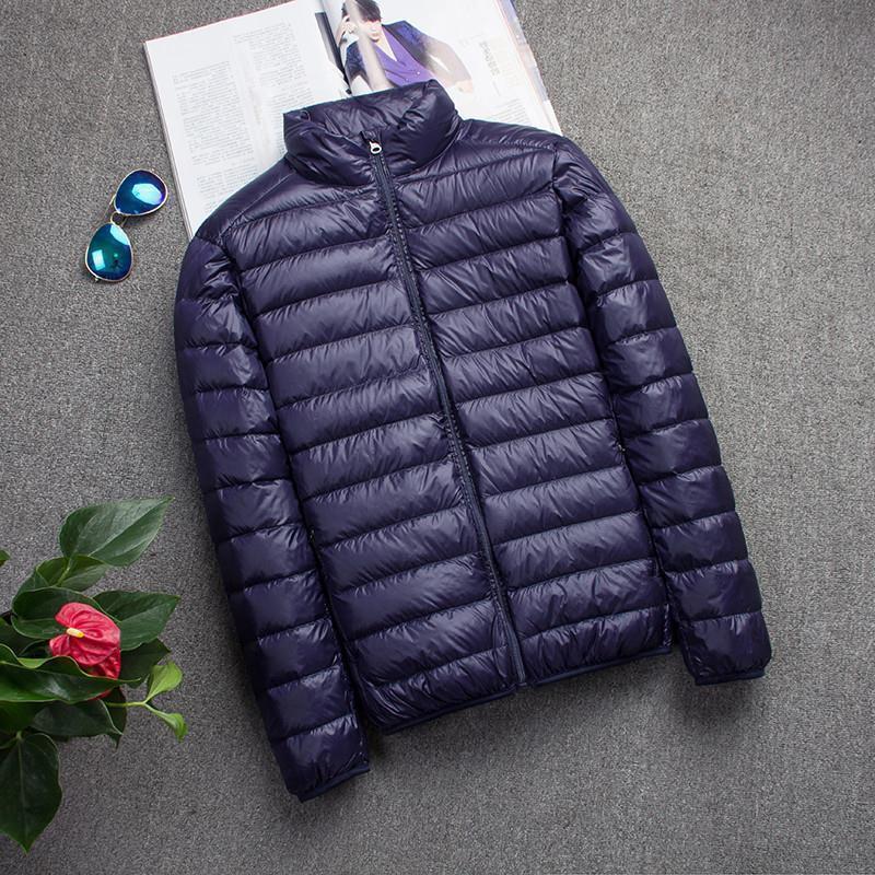 Picture of 2022 autumn and winter new lightweight down cotton-padded jacket men's hooded stand collar short size lightweight young and middle-aged men's coat