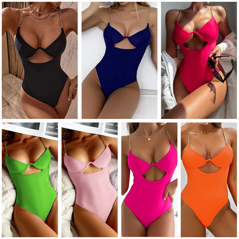 Wholesale 2022 cross-border foreign trade Amazon AliExpress European and American women's one-piece one-piece swimsuit