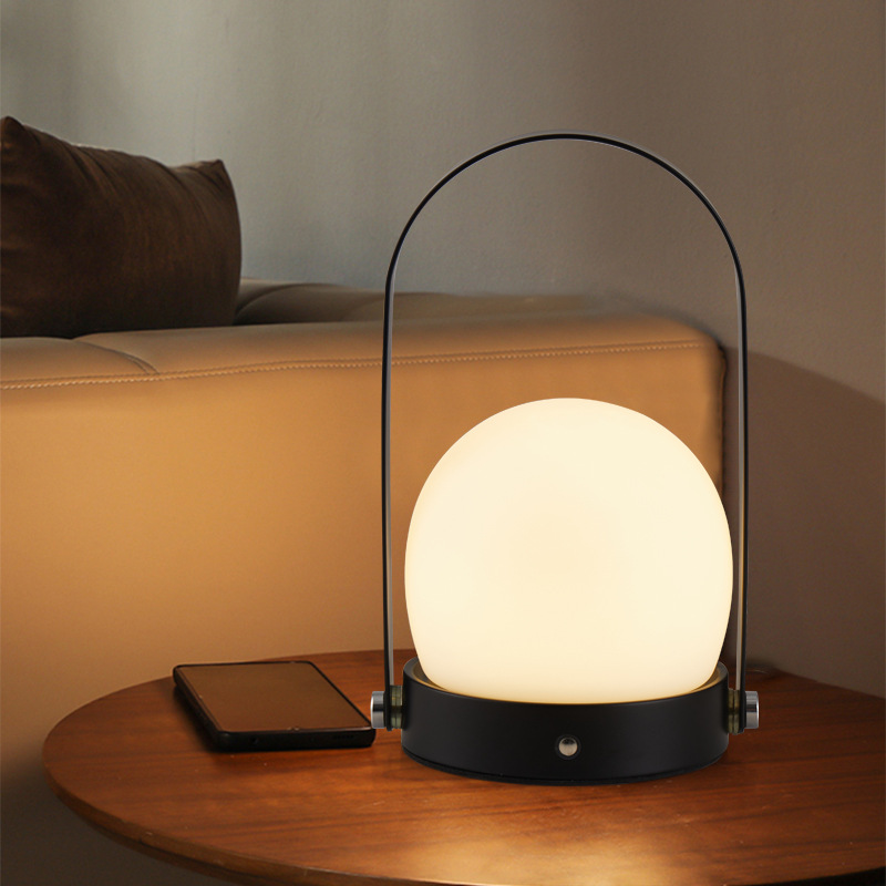 Denmark Retro Portable Charging Table Lamp Ins Style Girl Creative Camping Portable Internet Celebrity Night Light Atmosphere Light