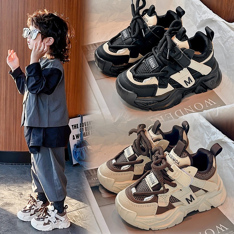 Mesh Fashion Children's sneaker 2025 Spring and Autumn Baby Girl's Soft Sole Casual Shoes Boy's sneaker