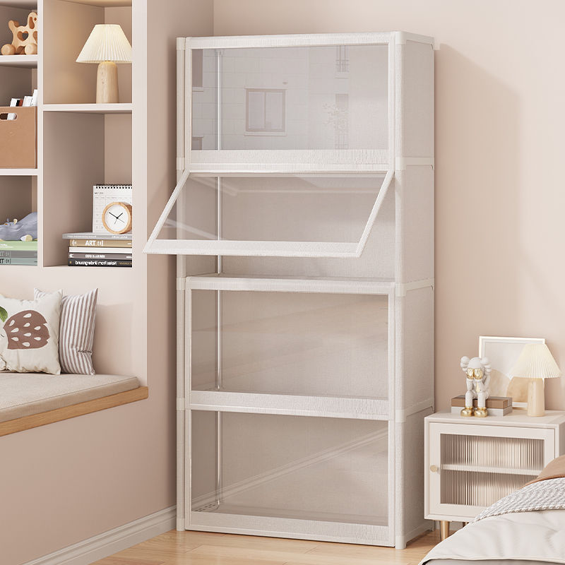Wardrobe simple dustproof home rental house storage cabinet multi-storey bedroom assembly rental storage wardrobe Wenwo