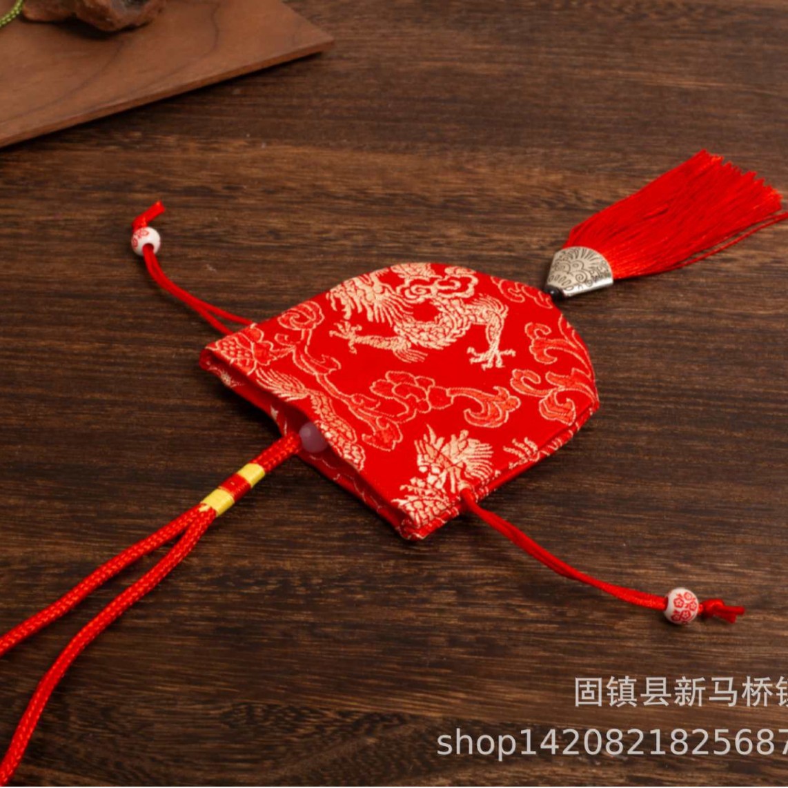 Picture of Dragon Boat Festival Sachet Sachet Empty Bag Mosquito Repellent Portable Children's Wear Plum Blossom Pendant New Chinese Round Small Dragon Pattern Sachet