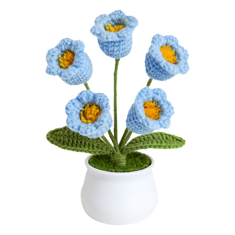 Amazon Hot Selling English Manual Handmade diy Knitted Material Bag Wool Crochet Suzuki Potted Ornaments