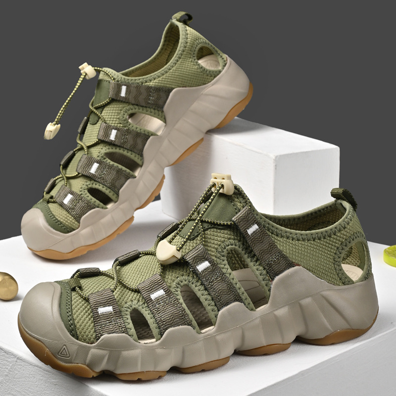 Amazon Hot Cross-border Men's Shoes Spring and Summer New Outdoor Breathable Baotou Sports Mountaineering Men's Beach Sandals