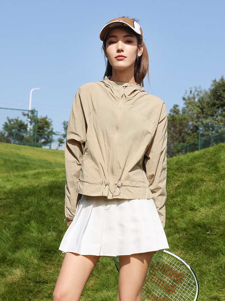 Women's Sun Protection Clothing Top Upf50+ Women's Spring and Summer Breathable Quick-Drying Anti-Uv Breathable Short Waist Sun Protection Clothing