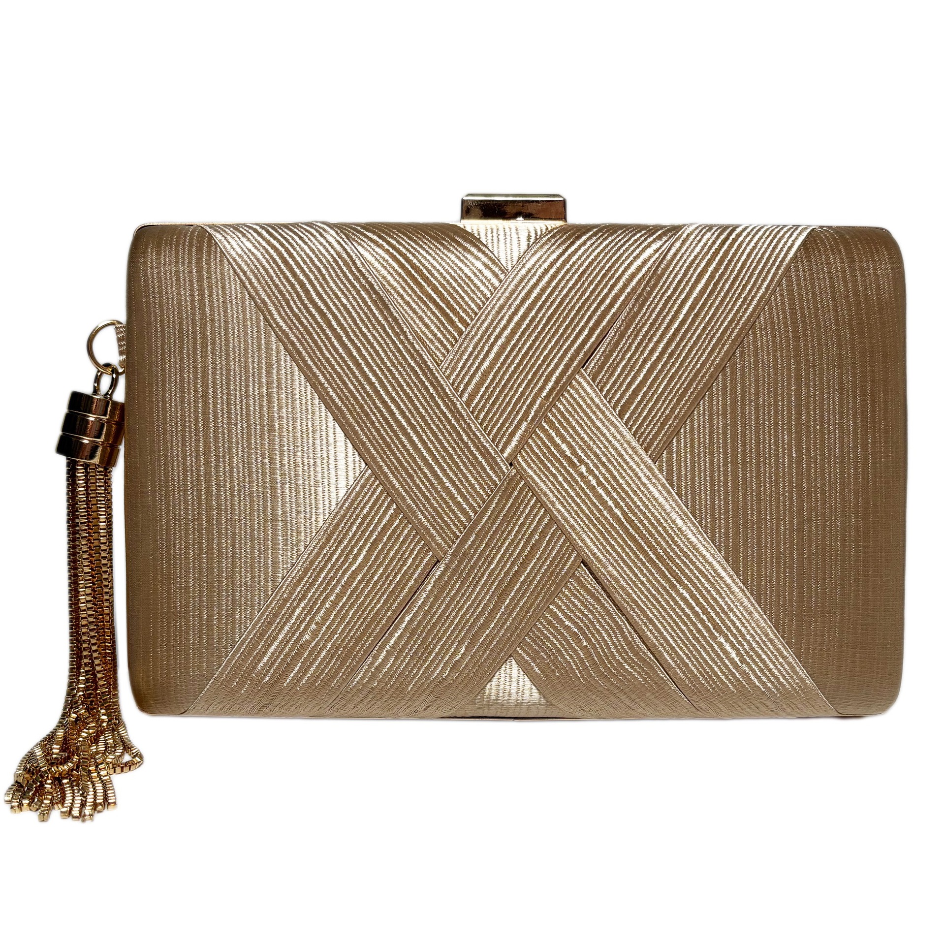 Picture of Foreign Trade Cross-border Silky Satin Cloth Woven Tassel Dinner Hand-held Women's Bag Chain Banquet Hand-held Shoulder Women's Bag