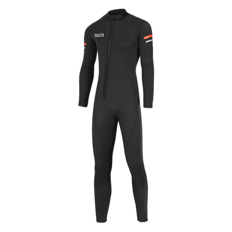 Ouzo New 1.5mm Wetsuit Men's One-Piece Cold-Proof and Warm Wetsuit Surfing Suit Jellyfish Suit Winter Swimsuit