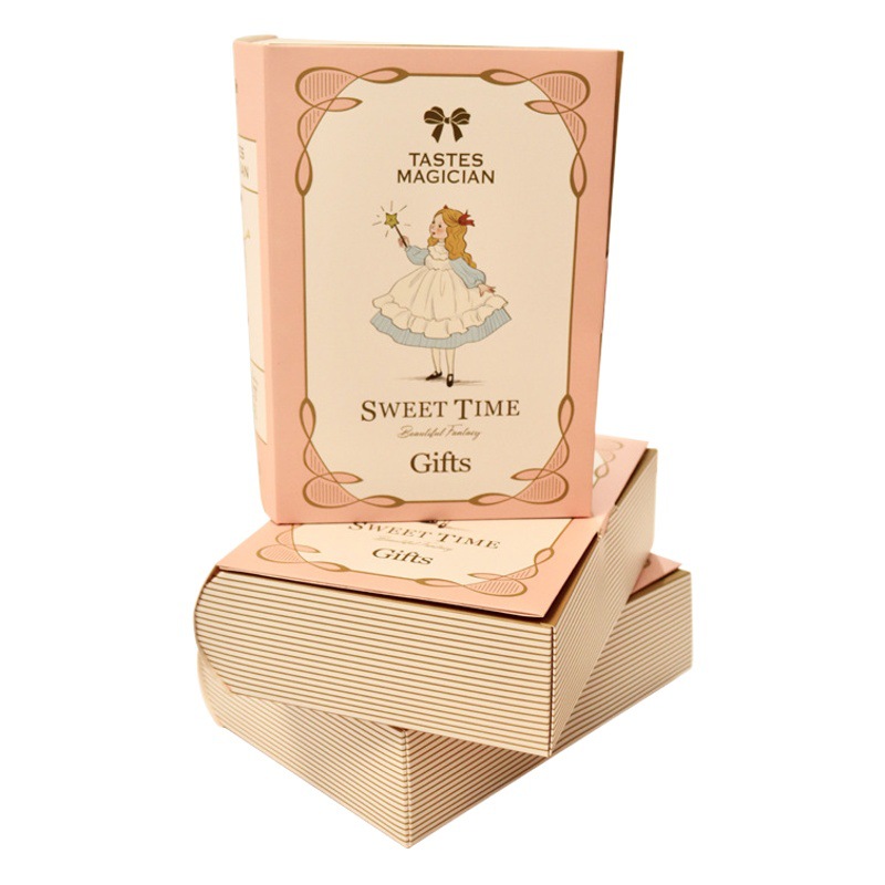 Creative Baking Packaging Box Korean Scone Dessert Gift Box Holiday Birthday Pink Book Box Companion Gift Box