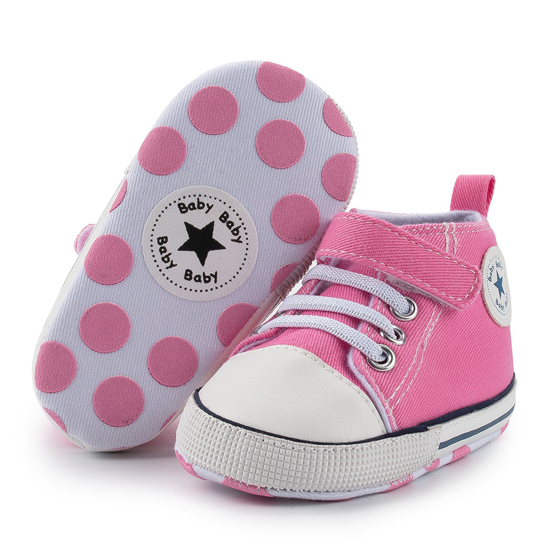 Picture of Foreign trade explosions classic high-top baby canvas shoes toddler shoes soft bottom with baby shoes