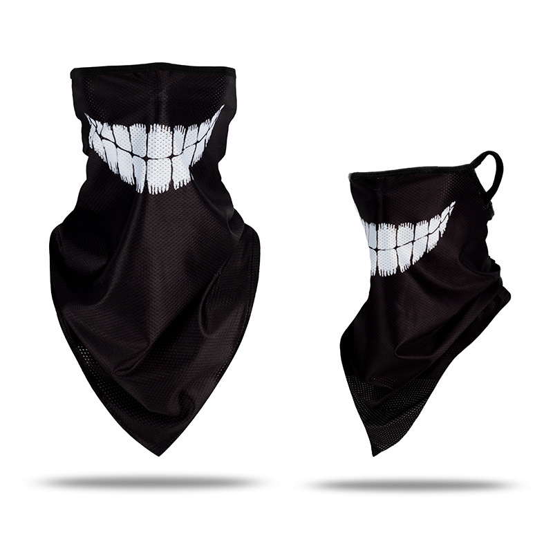 Picture of Ice Silk Ear Hanging Mask Triangle Towel Neck Set Mesh Sunscreen Outdoor Riding Fishing Windproof Scarf Men's and Women's Face Towel Summer