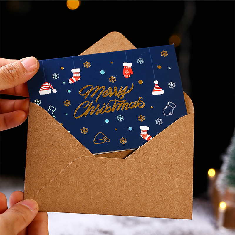 Picture of Spot Direct Sales New Christmas Greeting Card Thanksgiving Gift Card Christmas Card Blessing Message Card Wholesale Can Be Customized