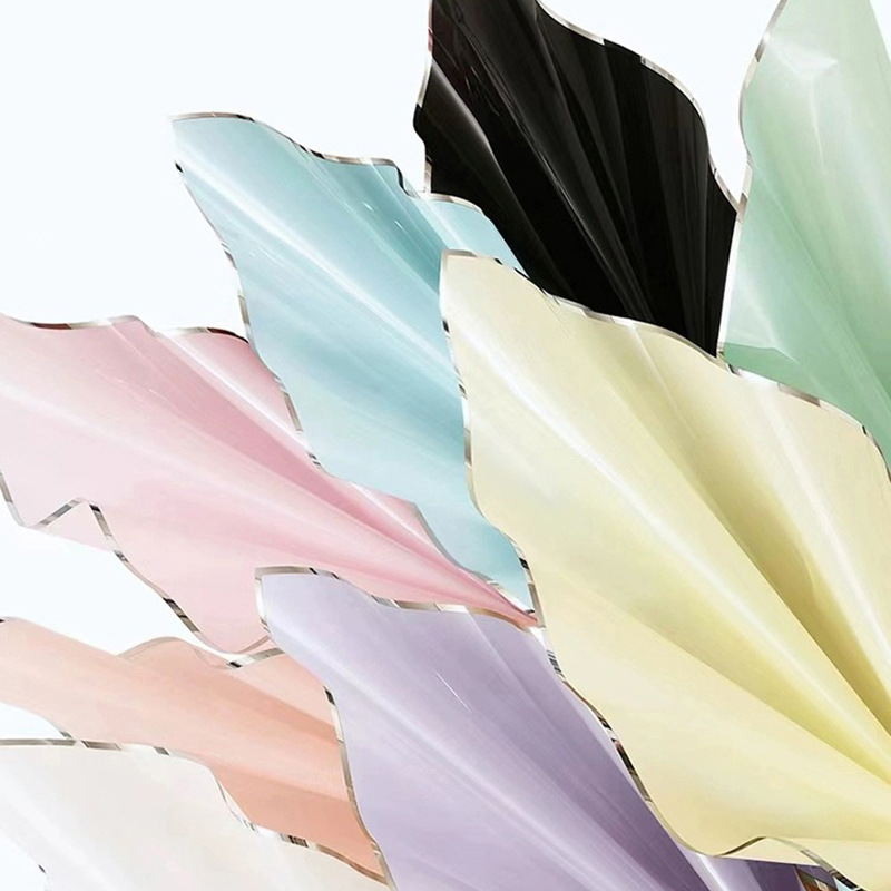 Chinese Valentine's Day Silver Ion Flower Wrapping Paper Transparent Film DIY Handmade Bouquet Paper Flower Shop Floral Materials