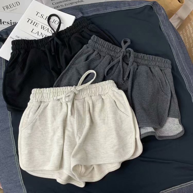 Casual Sports Pants Summer 2021 New Korean Style Ins High Waist Slimming Loose Straight Leg Wide Leg Trendy Short Pants