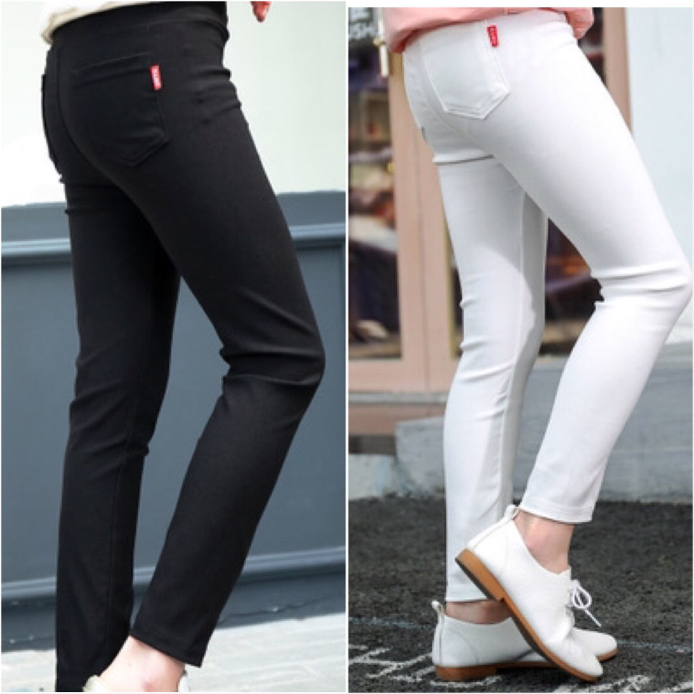 Picture of 2022 children's pants big children's girls pencil pants spring and summer pressure label Joker stretch leggings wear a generation of hair