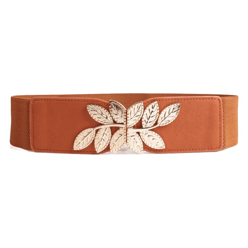 Creative Fashionable Buckle Wide Belt Alloy Decorative Girdle for Women Elegant Elastic Elastic Fashion Belt Corset