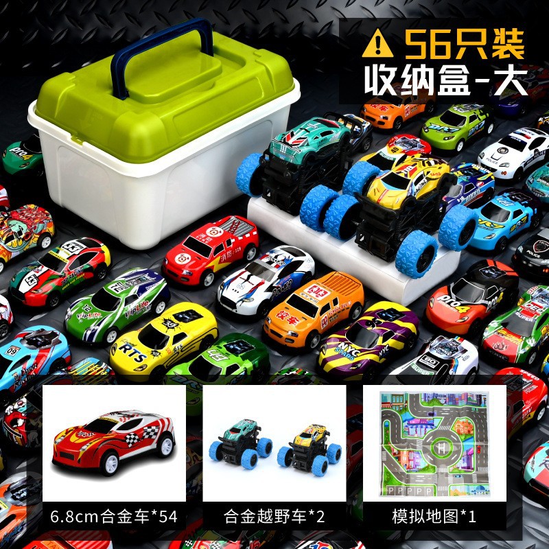 Picture of Tiktok popular alloy car iron car wholesale children's toy simulation model bulk decoration with pull back car