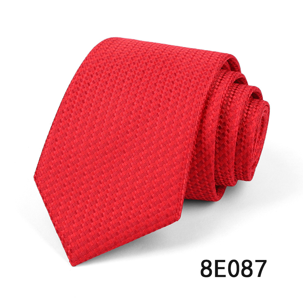 Picture of Men's Tie Business Casual Stripesd Tie 8cm Polyester Jacquard Embroider Print Tie Wholesale Formal Wear