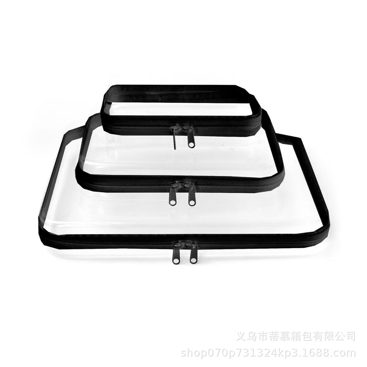 Picture of Amazon travel storage bag suit wash cosmetics packaging zipper PVC storage box toy clothes storage