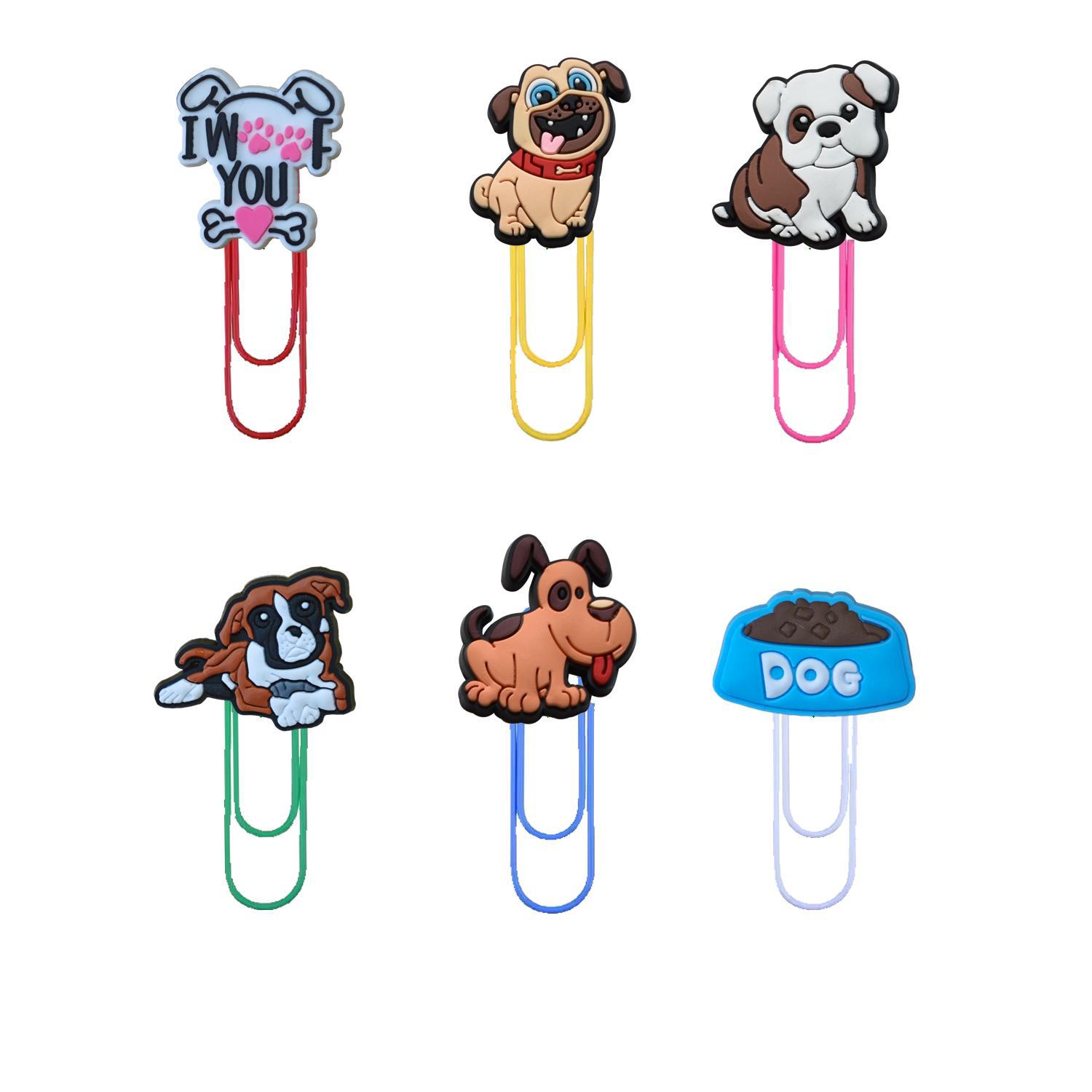 Amazon New Dog 2 paper clip temu color cartoon paper clip creative cute cartoon PVC decorations text