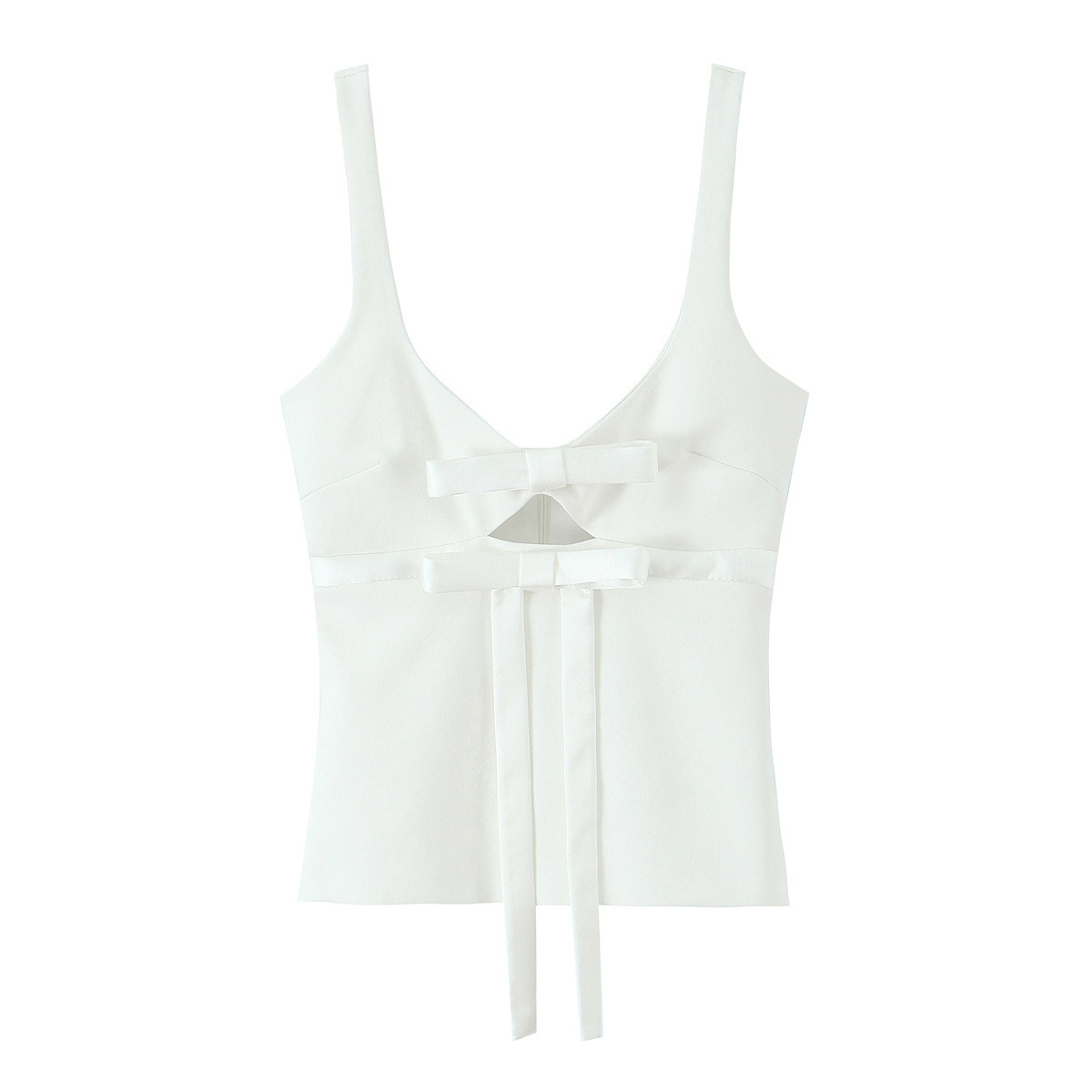 Za Cross-Border Women's Clothing Wholesale European and American Style New Fashion Versatile Cut Out Bow Camisole 3067045