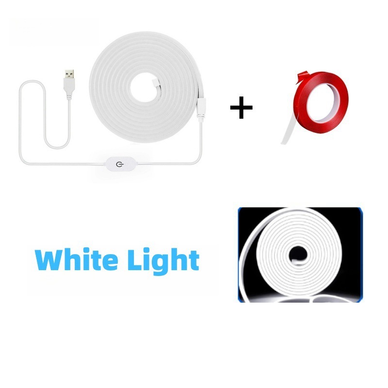 Picture of 5V Low Voltage Super Bright USB Touch Neon Light with Flexible Waterproof Led Mirror Light Strip Decorative Atmosphere Light Light Strip
