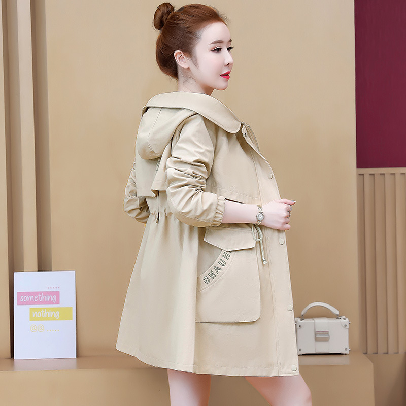 Picture of in stock Real-shot Trenchcoat Women's Mid-length 2025 Spring and Autumn New Design Sense Coat Trendy Coat for Petite