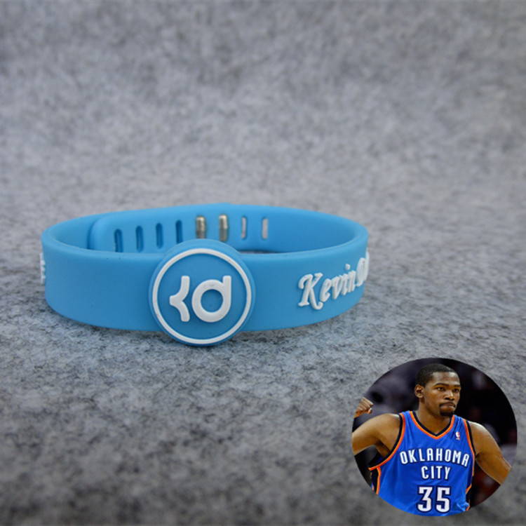 Picture of Nets No. 7 star Kevin. Durant adjustable signature buckle bracelet Silicon wrist sports wristband adjustable