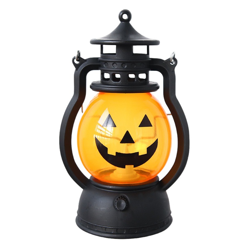 Halloween Oil Lamp Portable Pumpkin Lantern Skull Decorative Little Lantern Party Funny Atmosphere Props Luminous Ornaments