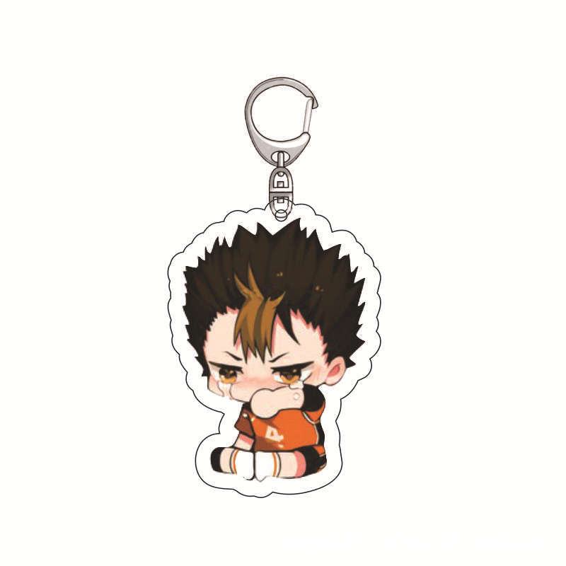 Picture of Anime Volleyball Youth Peripheral Keychain Shadow Mountain Feixiong Day Xiangyang Solitary Claw Grinding Cute Acrylic Pendant