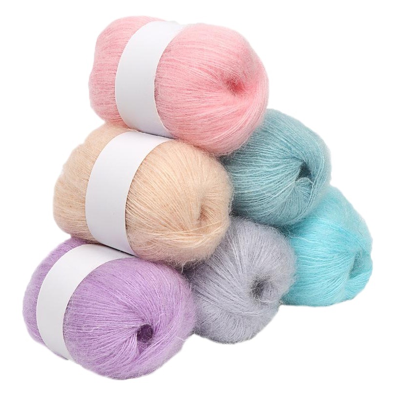 Angora baby mohair hand-woven diy woven shoes wool crochet baby wool fabric factory wholesale