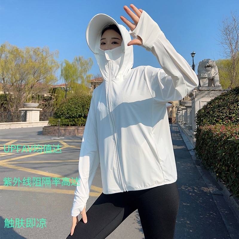 Picture of Jiao's Same Style Summer Ice Silk Non-Uv Protection Clothing for Men and Women with Brim, Non-Uv Protection, Breathable, Quick-Drying Fishing Sun Protection Clothing