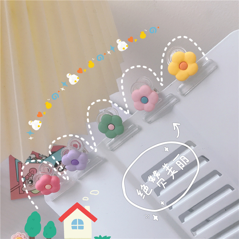 Hyun Ya Feng ins Korean Girl's Heart Colorful Flowers Creative Book Holder Test Paper Bill Storage and Arrangement pp Holder
