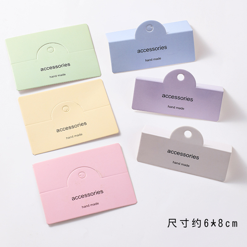 6*8cm color card foldable headwear packaging cardboard hair accessories hairpin hairpin clip hair rope hair rope