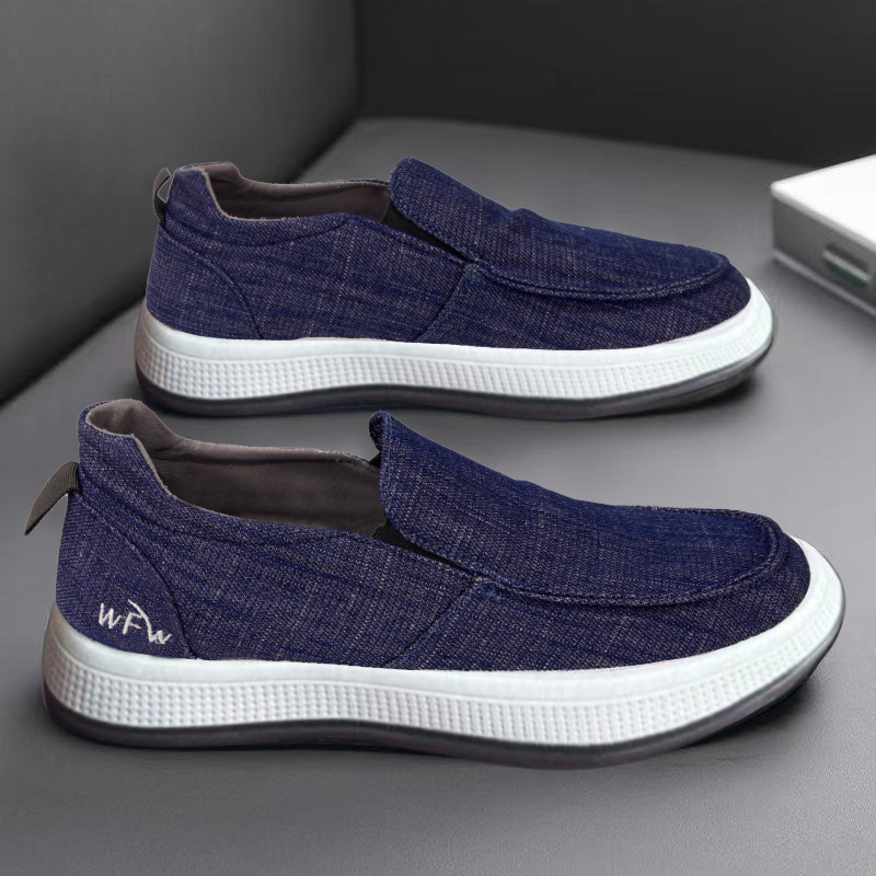 Men's shoes summer breathable linen breathable and versatile sports one-foot slip-on shoes men's slip-on shoes casual men's shoes