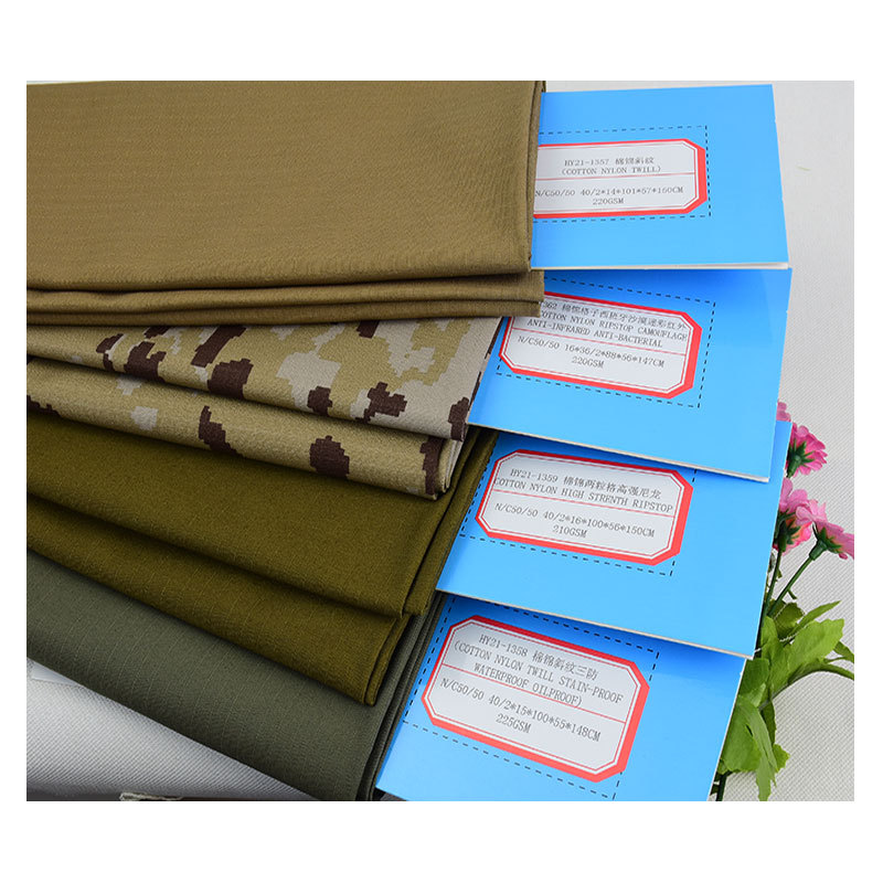 Tear Resistant Cotton Nylon Blend Waterproof Oil and Stain Resistant Uniform Mountaineering Suit Cotton Brocade Twill Fabric