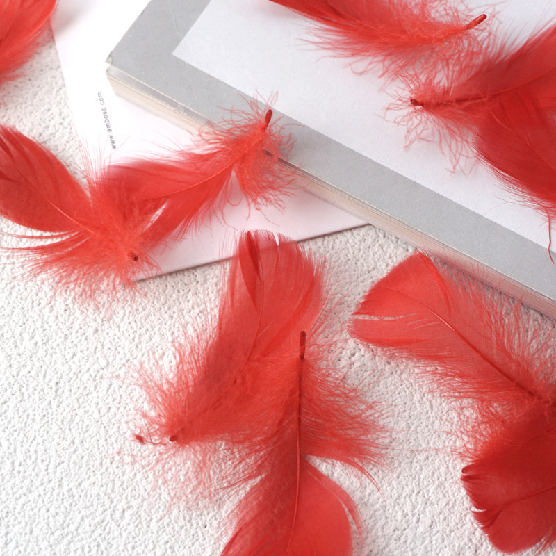 Picture of Manufacturer Wholesale Macaron Colorfulful Small Feather 5-8cm Goose Feather Small Floating Wave Ball Balloon Filling Decorative Material