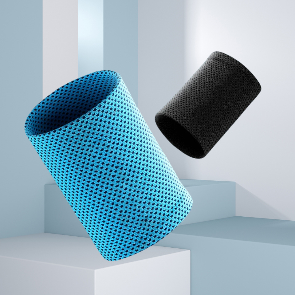Cold Ice Silk Wrist Bracer Sports Riding Women's Badminton Sweat-absorbent Quick-drying Hand Wrist Band Sunscreen Breathable Factory Outlet