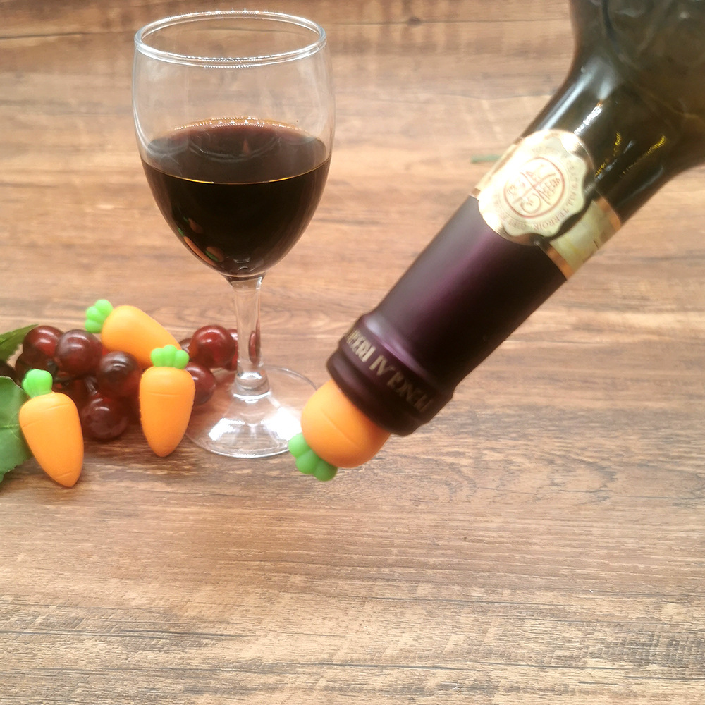 Picture of Cross-border source Amazon hot products Creative carrot-shaped white wine wine red wine preservation silicone stopper
