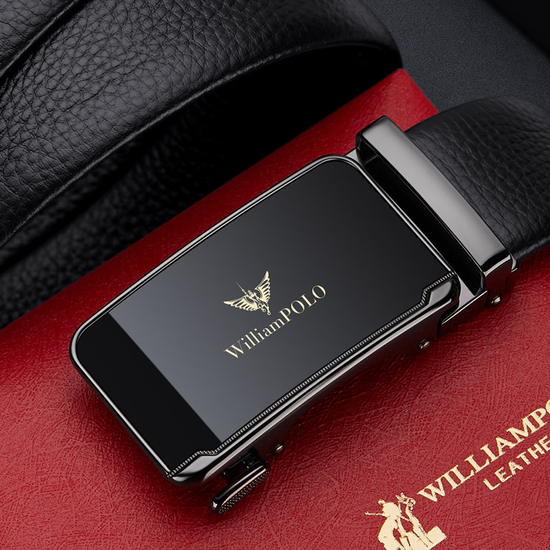 Emperor Paul Belt Men's Genuine Leather Automatic Buckle Cowhide Belt Business Casual Belt Men's High-End