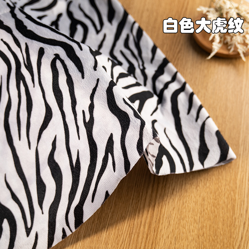 Picture of animal print short plush fabric tiger print leopard print zebra milk print fabric savage stage dress diy toy
