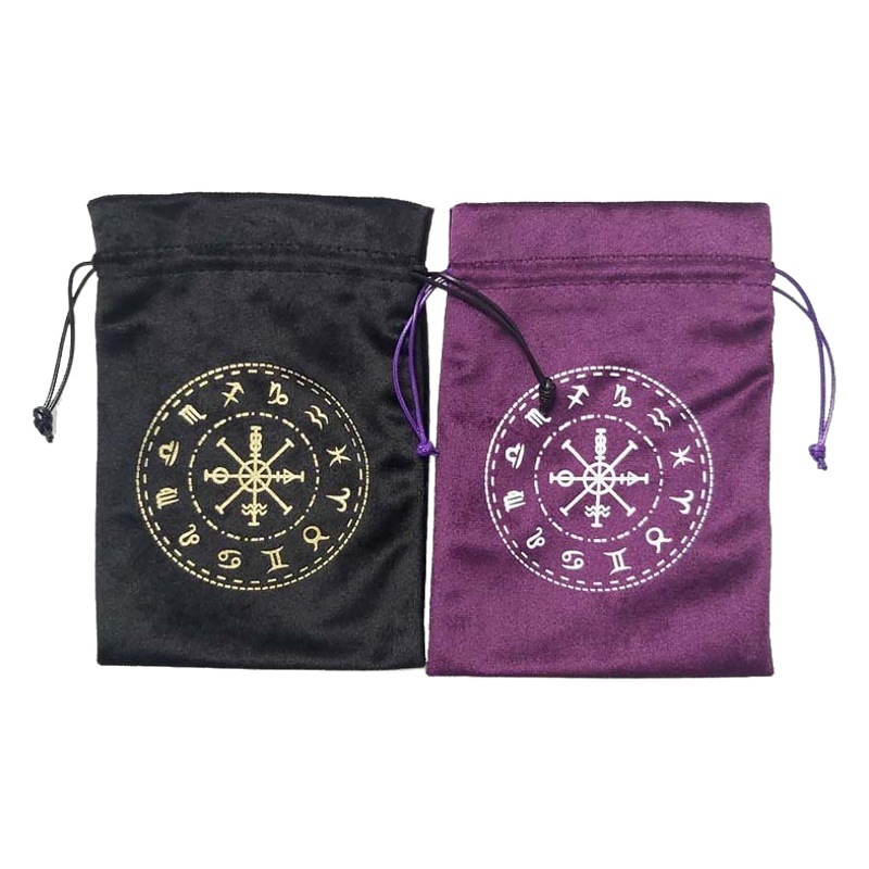 13x 18 Twelve Constellation Tarot Card Special Card Bag Card Small Object Storage Bag Jewelry Crystal Storage Bag