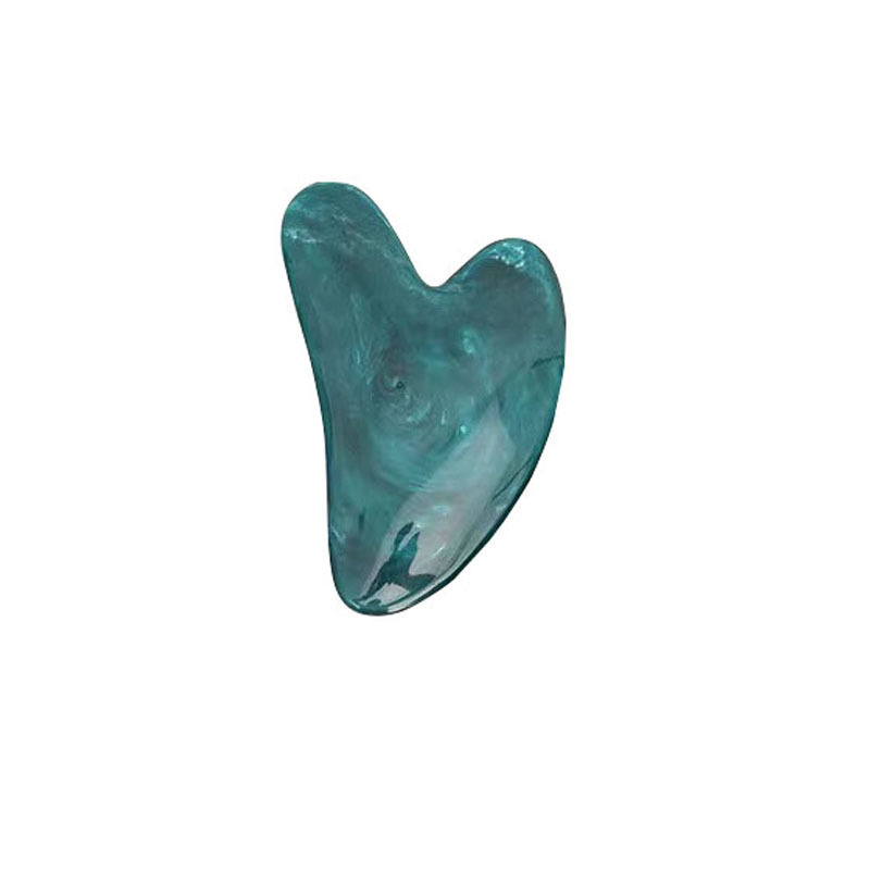Picture of Manufacturer's Wholesale Resin Heart-Shaped Gua Sha Tools for Massaging the Back, Neck, Waist, and Full Body Meridians, Made of Natural Materials