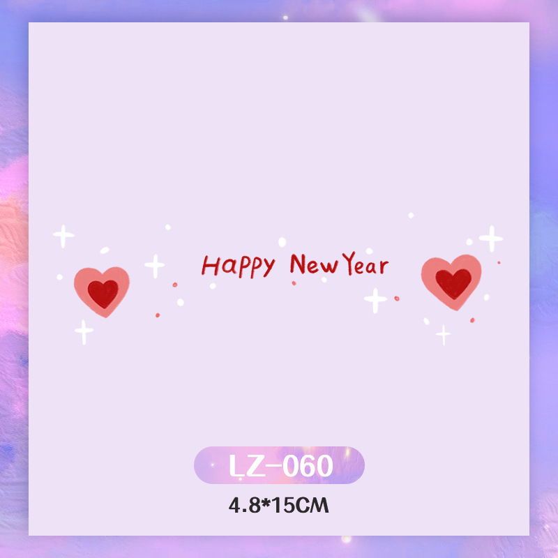 Picture of New Year's Day girl cute face makeup New year new year Creative face stickers love blush cute makeup stickers tattoo stickers