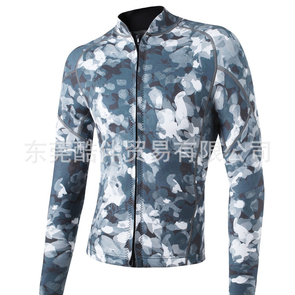 2mm super cool men's surfing jacket split long sleeve snorkeling deep diving warm cold-proof sunscreen diving suit suit