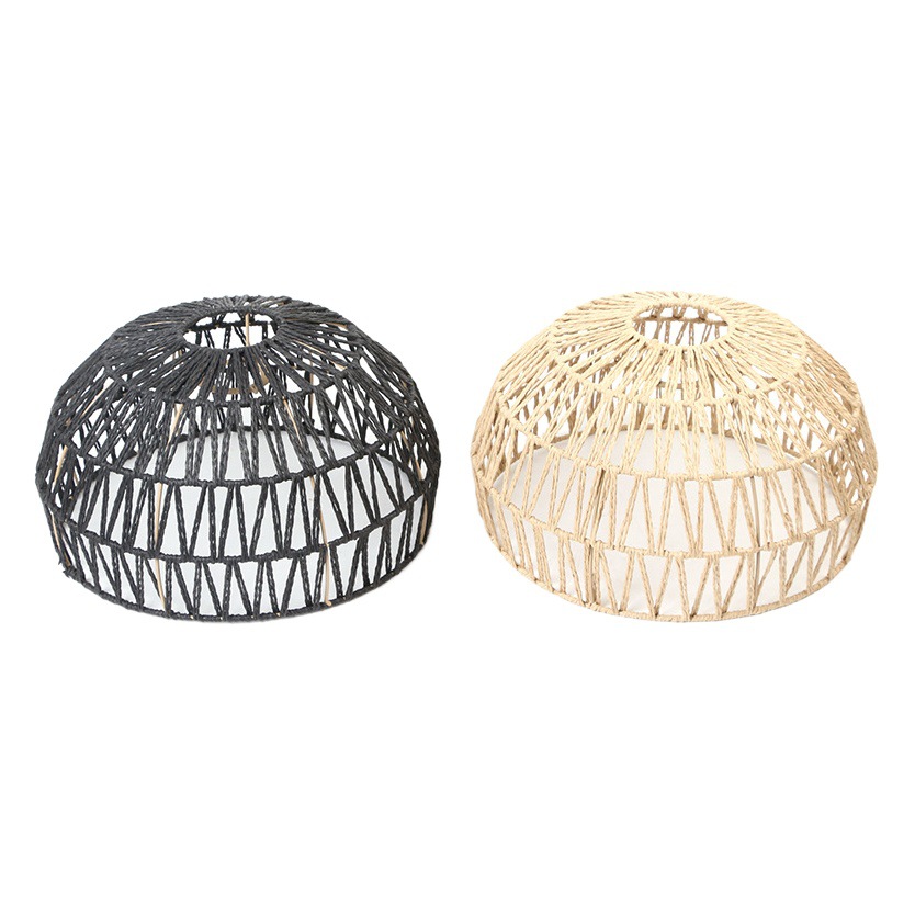 Imitation Rattan Paper Rope Chandelier Lantern Restaurant Zen Tea Room Hot Pot Shop Lampshade Homestay Creative Chinese Woven Retro Lamp