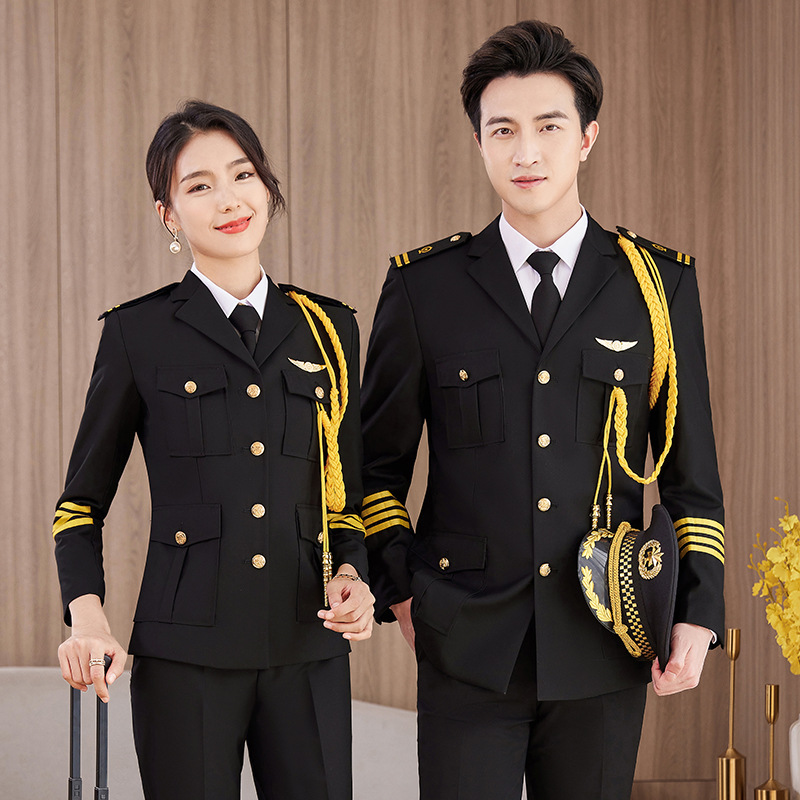Work clothes large size factory New Security work clothes suit men's spring and autumn security study machine long air less uniform wholesale