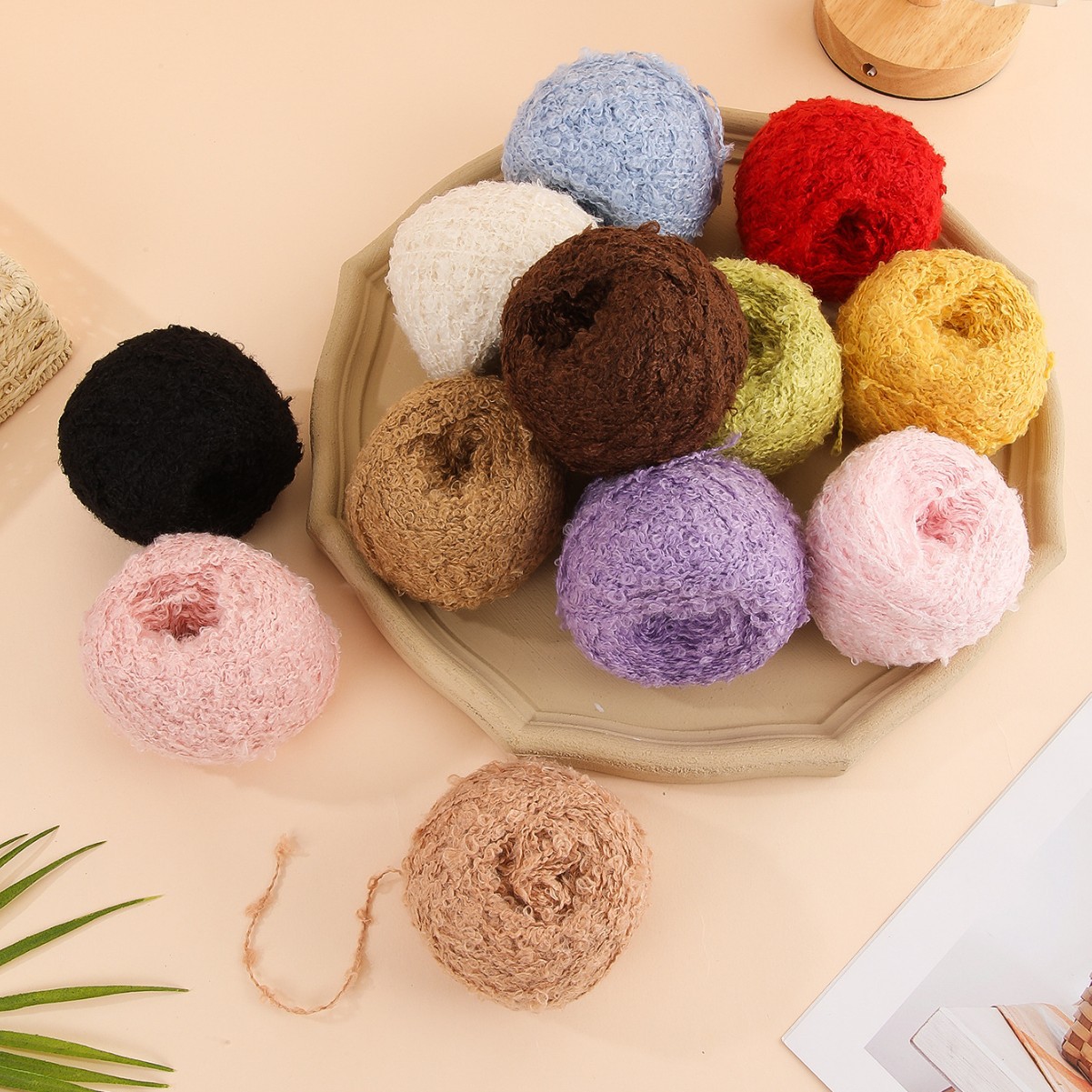 Wholesale xiangfeng wool loop yarn hand-mixed yarn coarse wool handmade DIY scarf sweater crocheted yarn