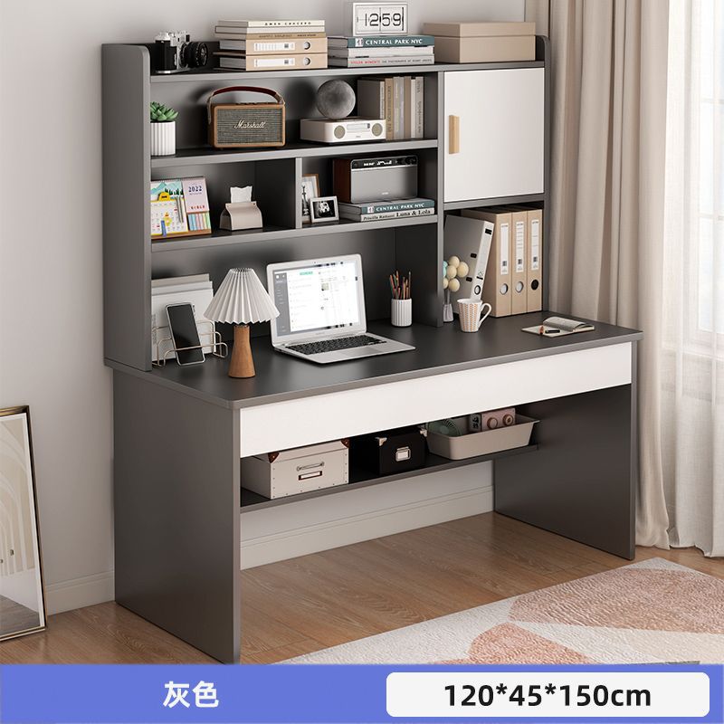 Picture of Student home study desk, children's desk, bookshelf combination table and chair set, simple bedroom, children's writing desk